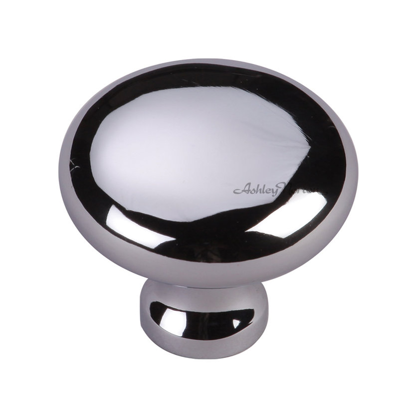 1 1/4" Diameter Mushroom Knob, Polished Chrome, 1 1/4"