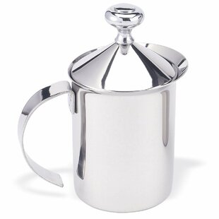 Ovente FR2008S 7 oz. Stainless Steel Silver Coffee and Milk Frother with Induction Base