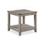 Ensemble de table basse rustique gris brun 3 pièces avec table basse rectangulaire en bois et deux tables de bout carrées assorties