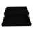 Modern Rectangular Accent Tray With Metallic Handles - Decorative Coffee Table Tray For Home Decor Or Ottoman Styling - Set Of 2, 20", Black