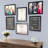 Burge 6-Piece Rectangle Picture Frame Set, Black-192342867
