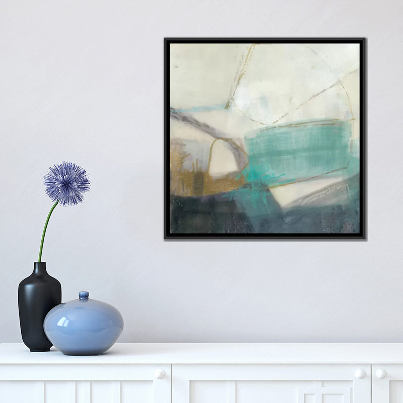 « défense i », reproduction sur toile, H 18 po x l 18 po x P 1,5 po, Toile avec cadre noir, Pas de tapis