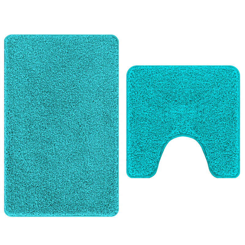 Polyester Standard Water-Resistant Materials Bath Mats, Turquiose