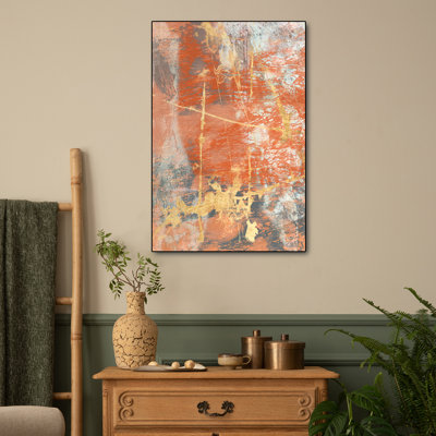 Reproduction d'art sur toile en métal Stepreix - Terre Cotta Lace I par Jennifer Goldberger