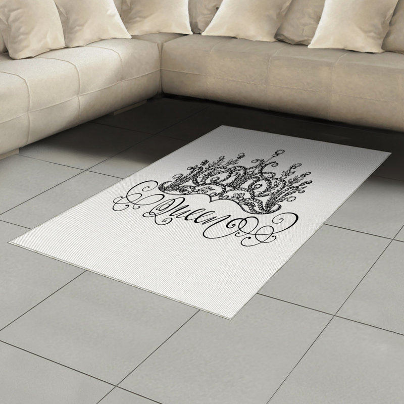 Tapis décoratif à longs fibres en polyester à haute densité pour grand lit Queen, Rectangle— 4 pi x 5 pi 8 po