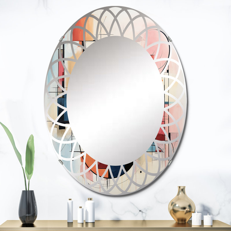 Kirt - Miroir mural Mid-Century ovale, 36 po x 24 po