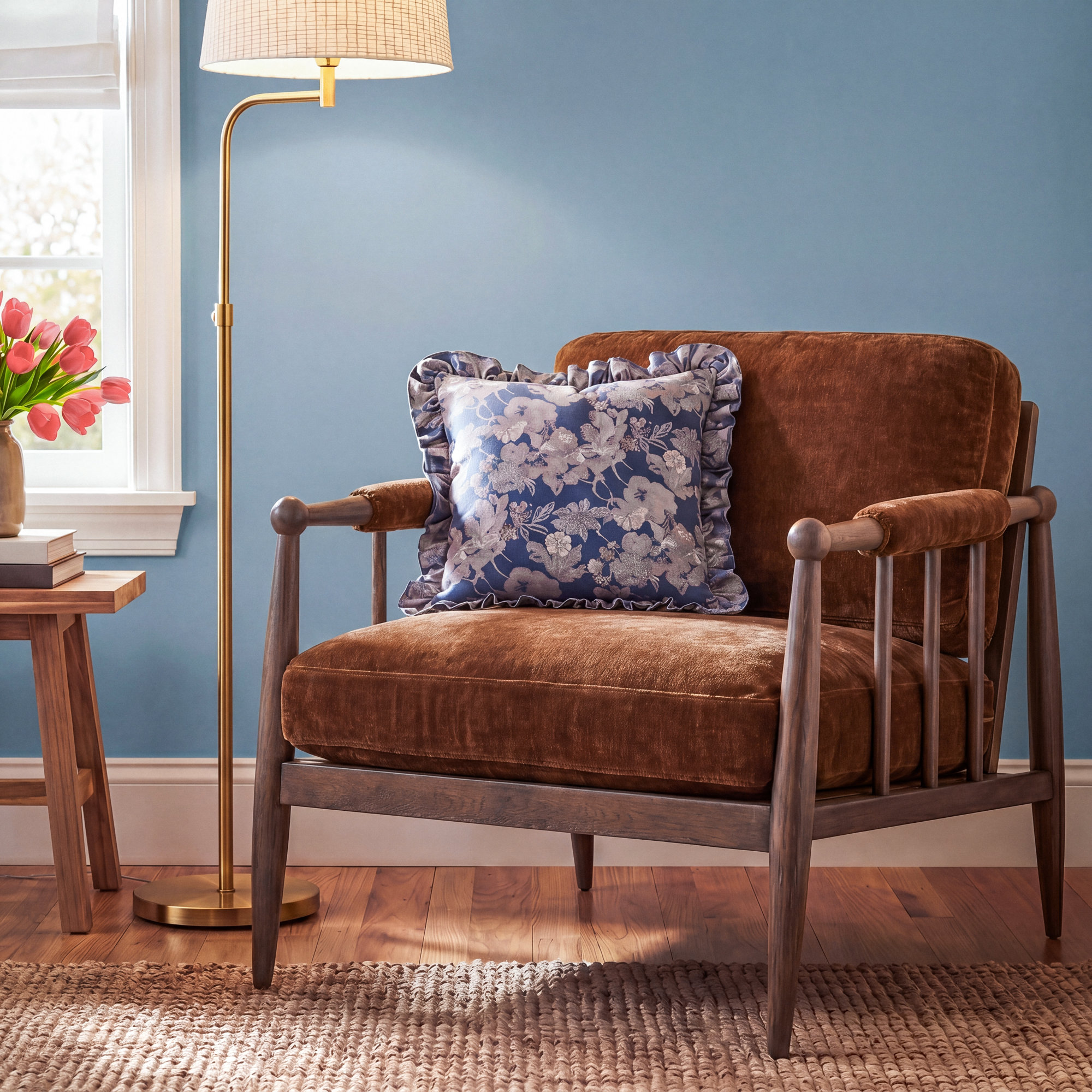 Warren Chair, Altair Sienna Velvet