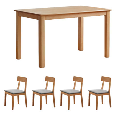 Pattmon Beech Wood Dining Table Set