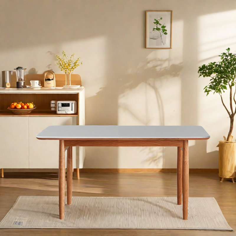 Table de salle à manger Kittie 33,46 W, Gris, H 29,52 po x L 55,11 po x l 33,46 po