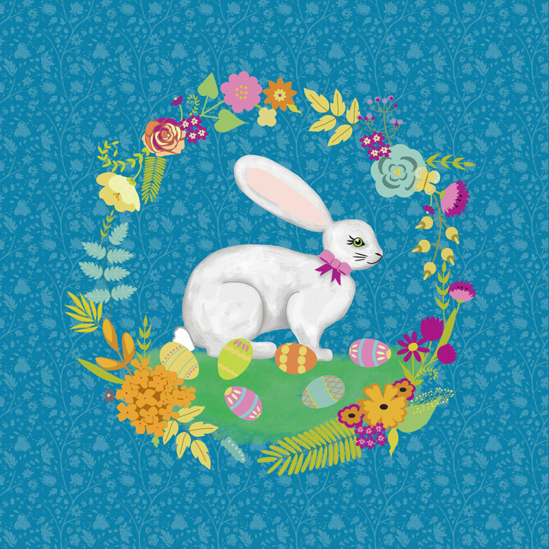 Couronne de lapin I, H 20 po x l 20 po x P 1,25 po