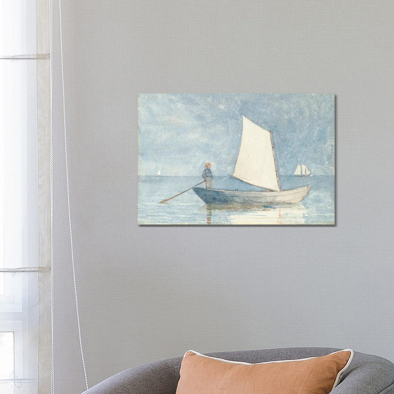 Sailing A Dory, 1880 by Winslow Homer - Wrapped Canvas Gallery-Wrapped Canvas Giclée, 66.04 cm H x 45.72 cm W x 1.91 cm D