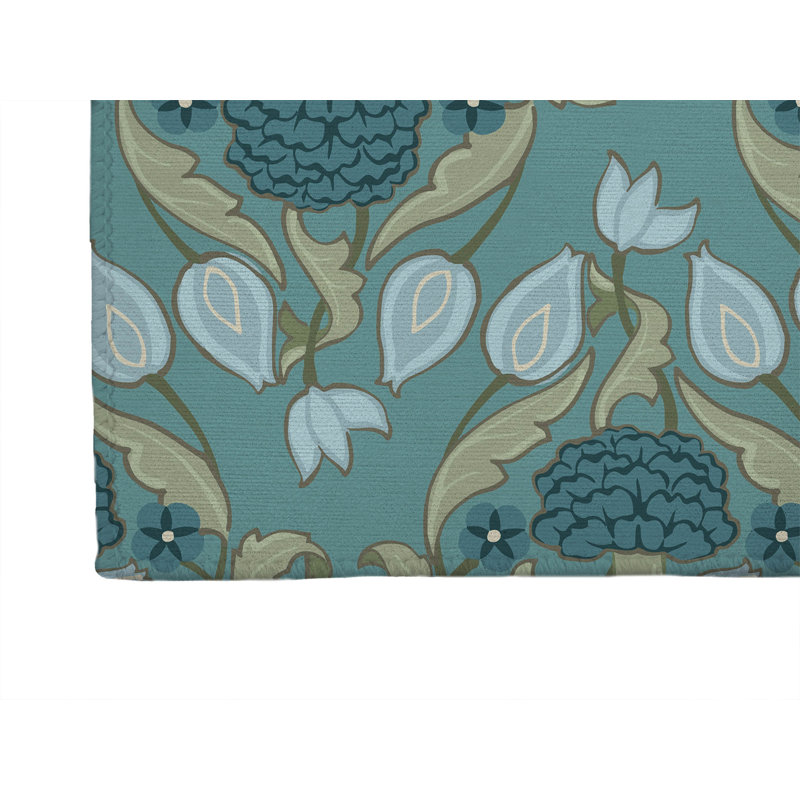 Piper Soft Step Outdoor Area Rug, Blue, Runner 8' x 2'6"