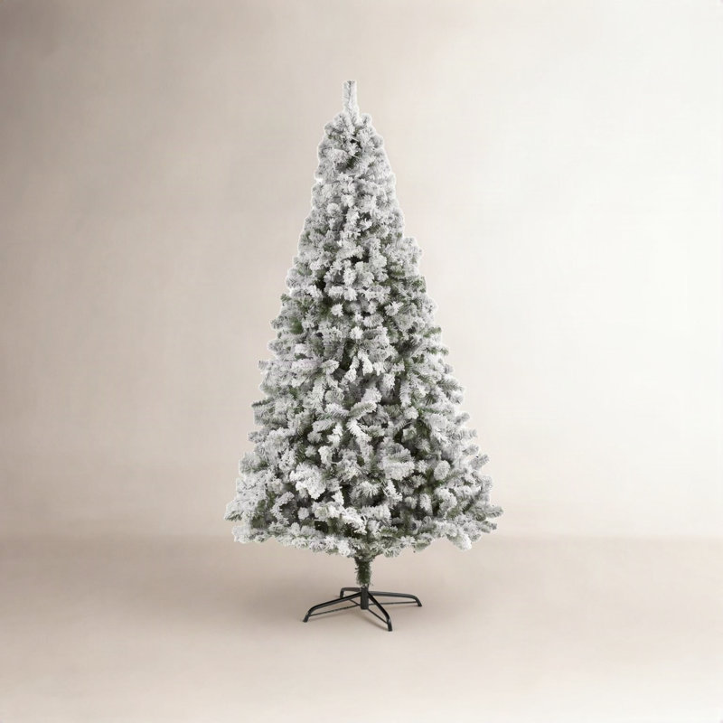 Arbre de Noël artificiel épinette en flocage, H 8 pi