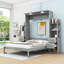 Lit escamotable polyvalent avec tablettes de rangement et tiroirs Sebatian-2011879778-2011879776