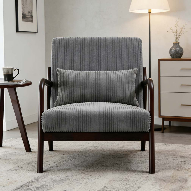Ensemble de chaise d'appoint et table basse Modern, Antique Dark Grey