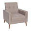 Chaise rembourrée Mid-Century avec pieds en bois-72947947
