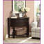 Table basse en demi-lune avec tiroirs Tablette - brun cappuccino pour vestibule de salon, solution de rangement classique