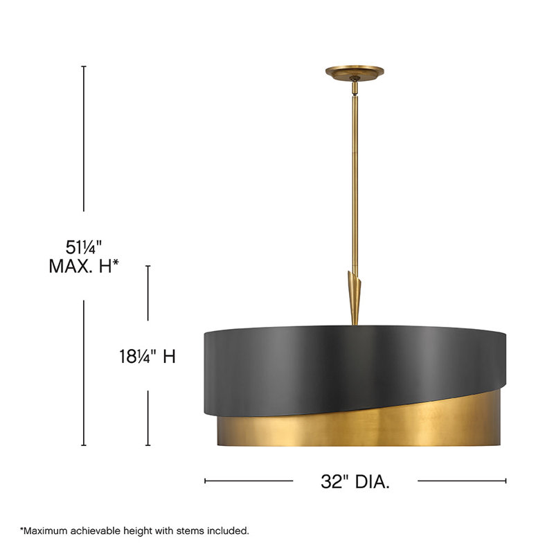 Gigi Eight-Light Convertible Drum Chandelier