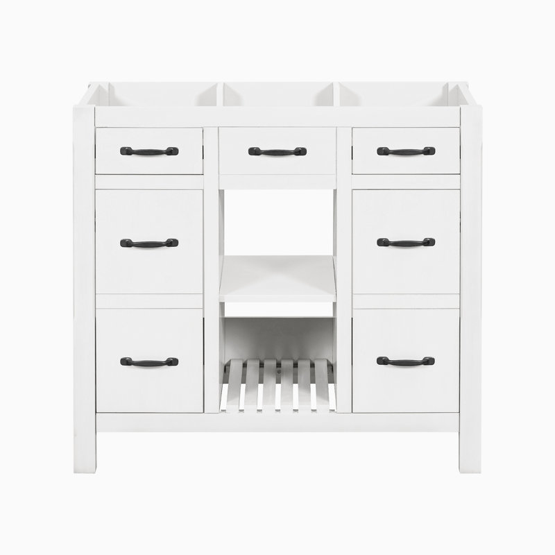 Base de meuble-lavabo simple 35,51 po seulement, Gris