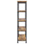 Antique Nutmeg And Black 4-Shelf Bookcase