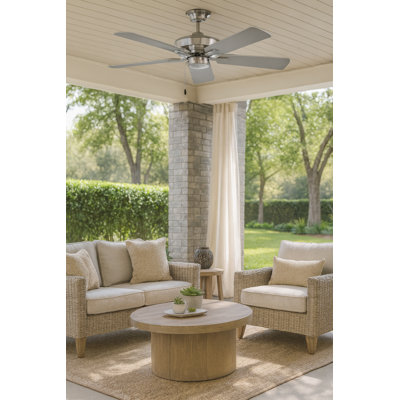 METRO WET 52"  5 - Blade Outdoor Standard Ceiling Fan with Pull Chain