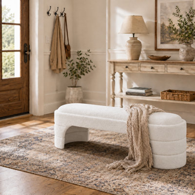 Banc de chambre rembourré 65 "pour vestibule