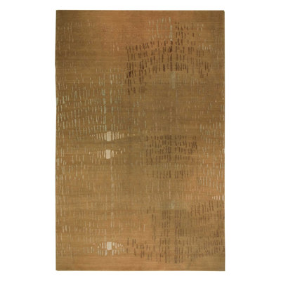 Prati Abstract Area Rug in Brown/Gold