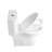 Comfortable Toilet With 17" Seat, 1.1/1.6 Dual Flush, Rimless Sanitary Basin, Quiet Gloss White 006 For Bathroom One Piece Hygienic Ceramic Silent