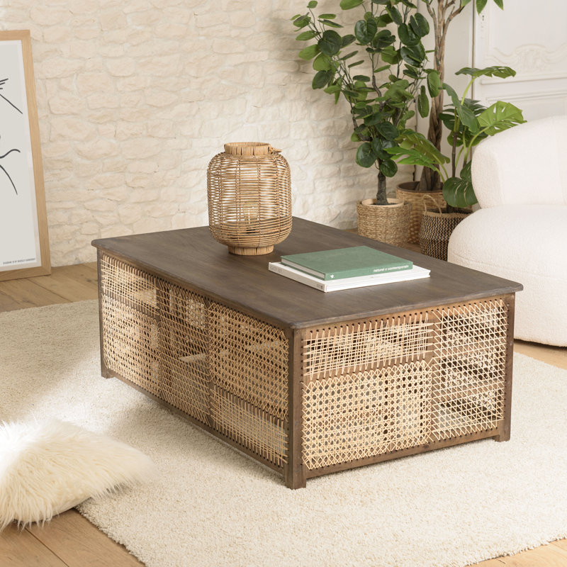 ISA Solid Wood Four Leg Coffee Table