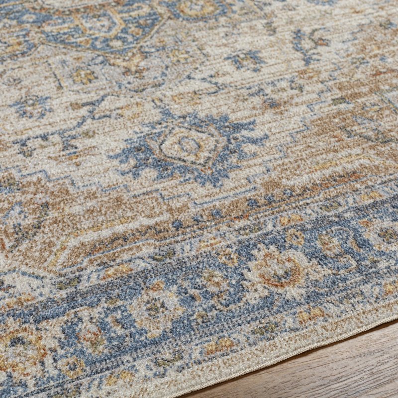 Tapis oriental lavable à la machine Jadence, Carré 6 pi 7 po