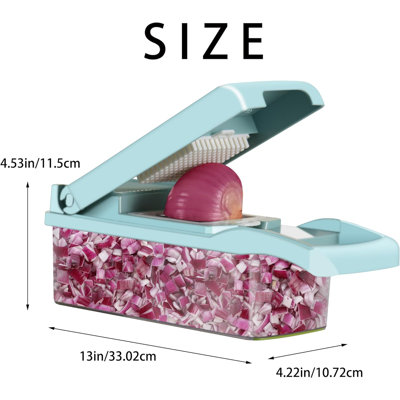 Vegetable Chopper Onion Cutter, 12 In 1 Professional Mandoline Slicer For Kitchen, Multifunctional Food Chopper For Potato, Tomato, Veggie With Strain -  Anadea, M022190