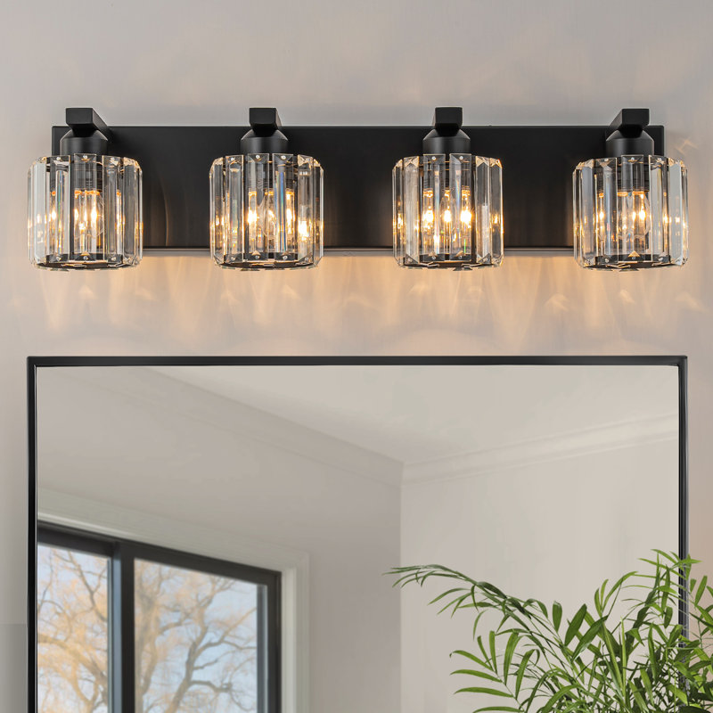 4-Light Dimmable Vanity Light, Matte Black, 4