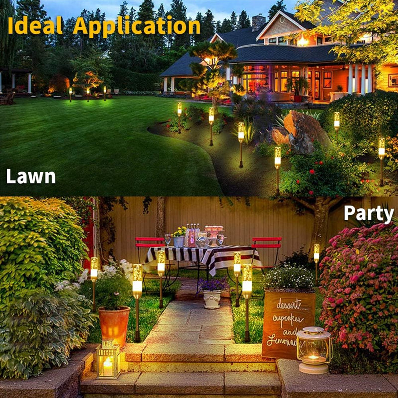 Warm White Acrylic LED Pathway Lights Set of 6