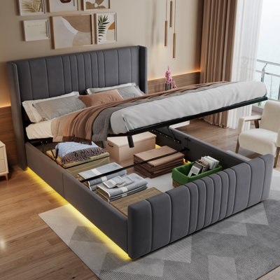 Aaris Upholstered Ottoman Storage Bed