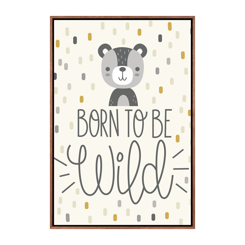 «Cute and Wild III», art encadré, H 40 po x l 26 po x P 1,5 po, Toile classique avec cadre brun