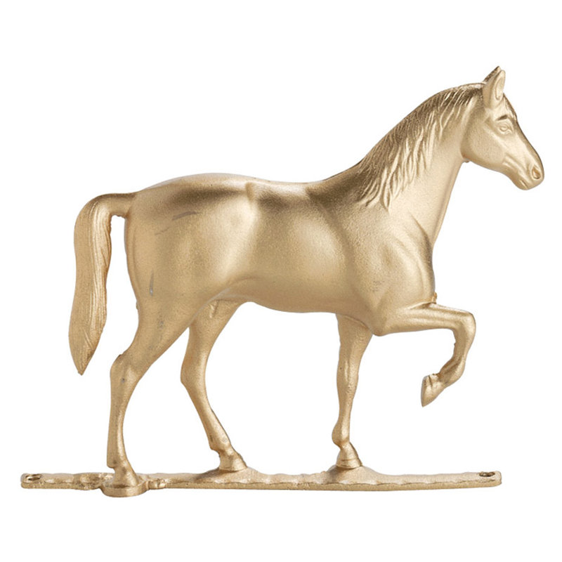 30" Full-Bodied Horse Weathervane, Gold Bronze