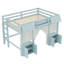 Lit mezzanine en bois massif avec tablettes et rideaux Kids-2034070683-2034070675