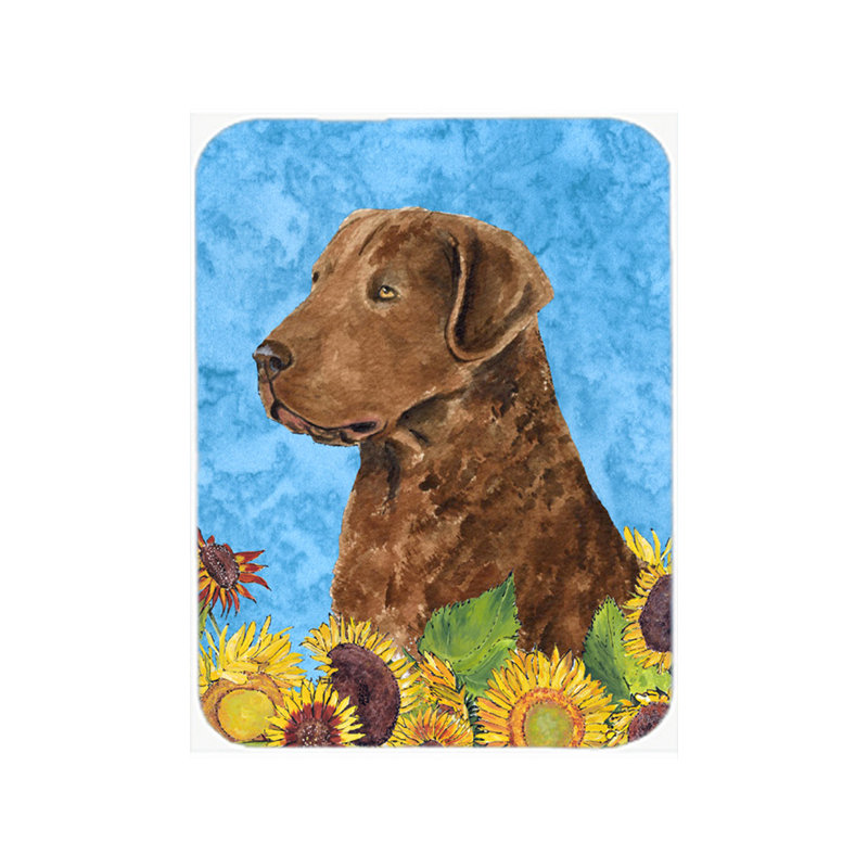 Caroline's Treasures Curly Coated Retriever Glass Cutting Board
