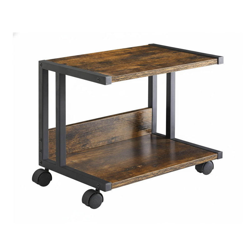 34.5 cm H x 43 cm W Utility Cart, Brown
