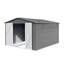 Remise de rangement extérieure en métal 10 pi x 12 pi, gris