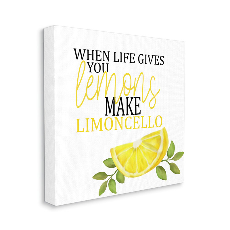 «Funny Lemons To Limoncello On Canvas» par Kim Allen, reproduction, H 17 po x l 17 po x P 1,5 po