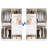 Freestanding Closet System with Drawers, Mirror and Hanging Rods-307756266