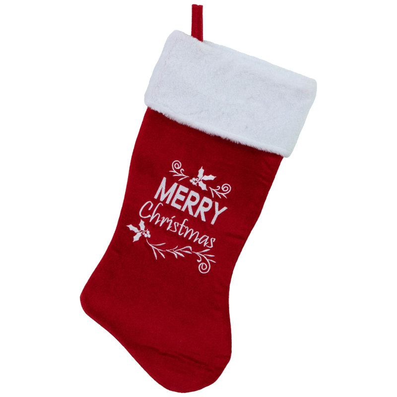 Chaussette de Noël 20 po Merry Christmas