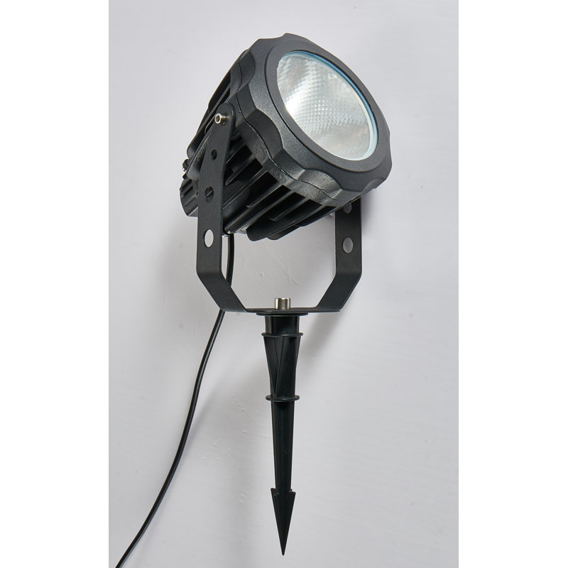 Black Aluminum 12W LED Outdoor Spotlight with Narrow Beam