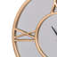 Horloge de table analogique à quartz en métal doré