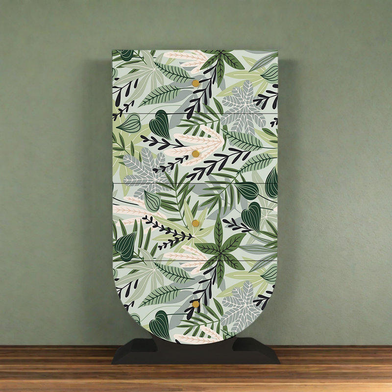 Commode d'appoint de rangement moderne à quatre tiroirs