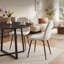 Ensemble de salle à manger 5 pièces 35,4 po avec 4 chaises d'appoint rembourrées-407760438-407760441