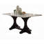 Aiysha 6 - Person Marble Top Trestle Dining Set-1011571784