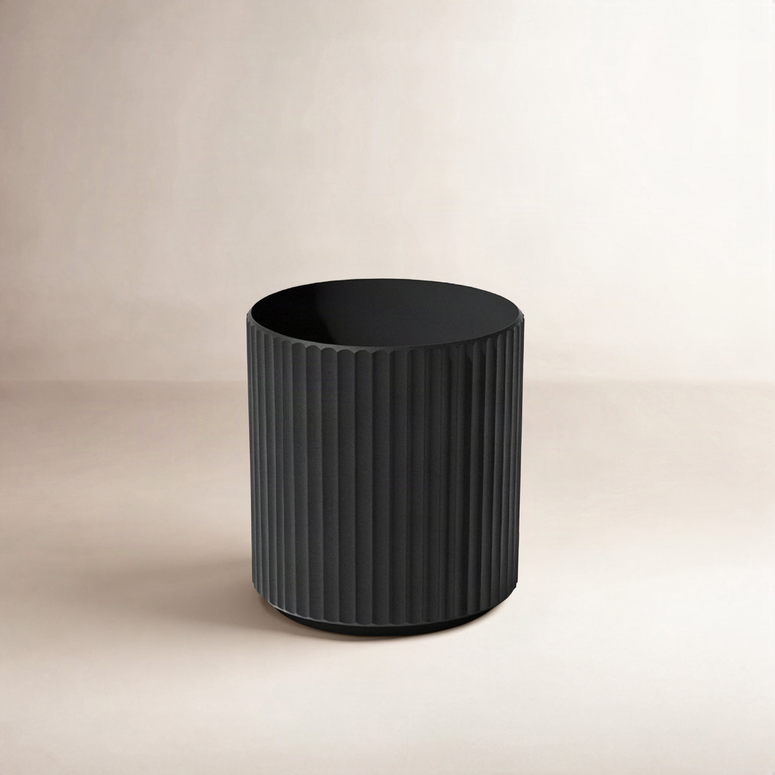Veradek Demi Series Round Planter, 19.75" H x 18.5" W x 18.5" D, Black, 1