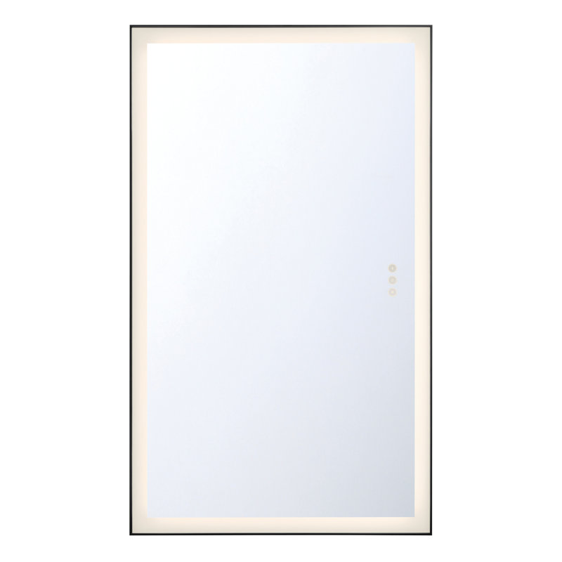Lenora Rectangular Mirror, Black, 54" x 32"